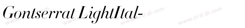 Gontserrat LightItal字体转换